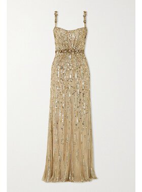 潮奢 Jenny Packham 女士 Bright Gem 带缀饰绢网礼服 JPCLS104