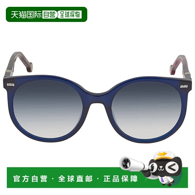 自营Carolina Herrera Gradient Blue Round Ladies Sunglasses C