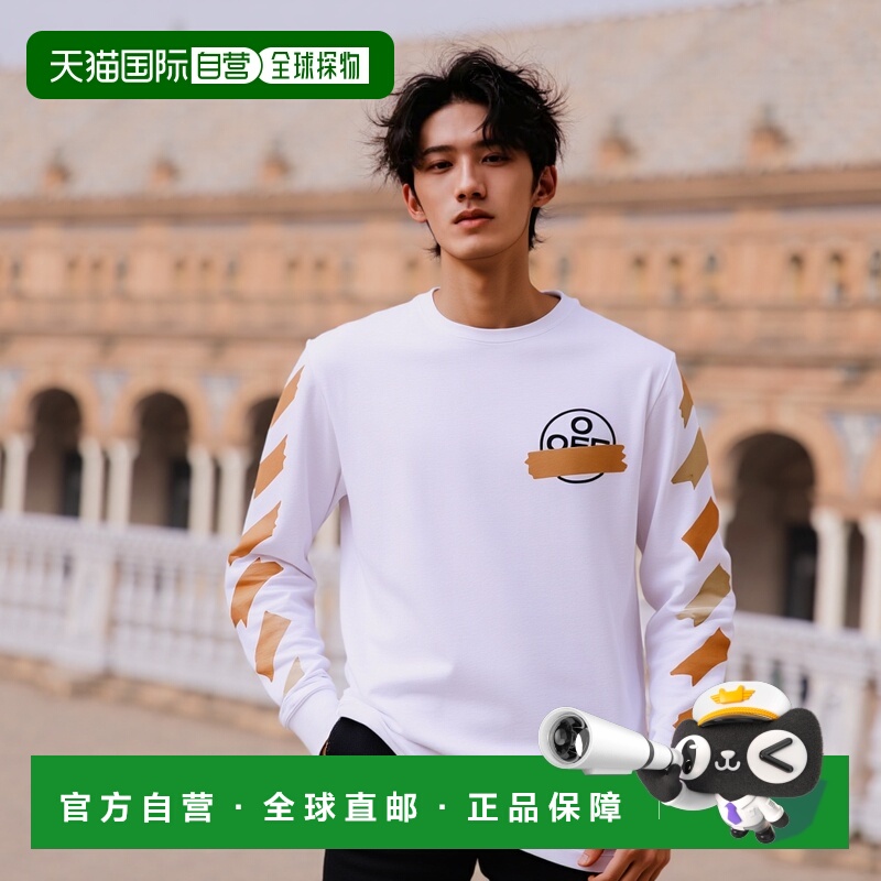香港直邮OFF WHITE 秋冬新款 男装棉质经典logo印花后背箭头标识T
