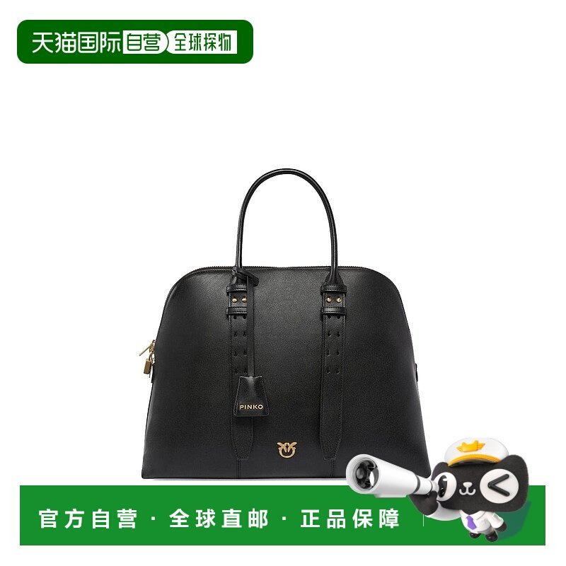 香港直邮PINKO 女士手提包 105172A0QO99V AW2025 黑色 Black Lea