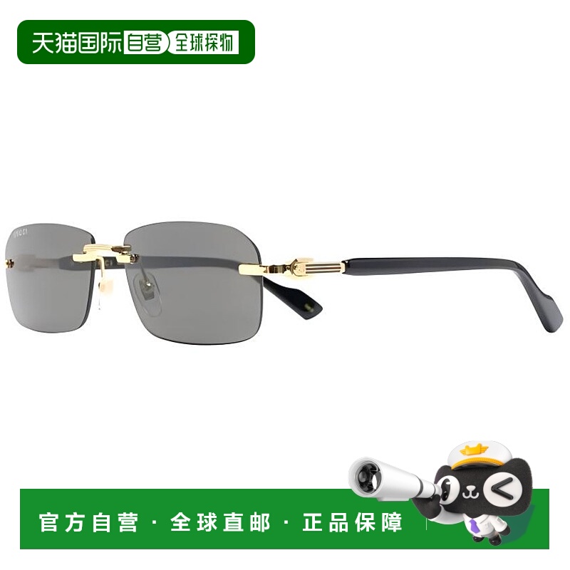 【配眼镜盒】欧洲直邮gucci 男士时尚个性长方形太阳镜