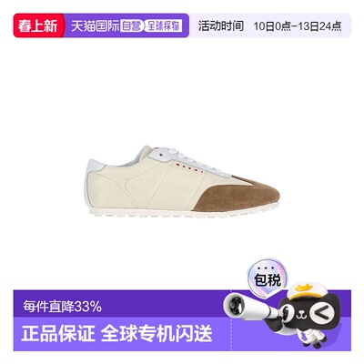 1h可退 香港直邮Marni 玛尼 女士 帆布运动鞋(米白色) SNZW020000