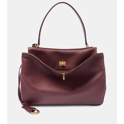 潮奢 Balenciaga 巴黎世家 女士 Rodeo 中号皮革手提包