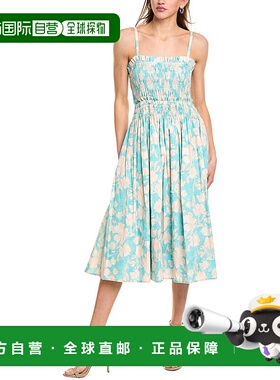 自营 Hutch Ashley Midi连衣裙-蓝色 美国奥莱直发