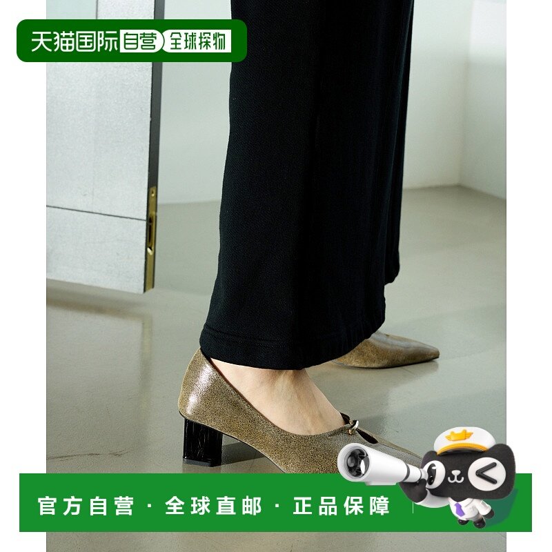 1h可退 日本直邮GRISE 女士 5cm 皮革切割设计尖头高跟鞋 2519182