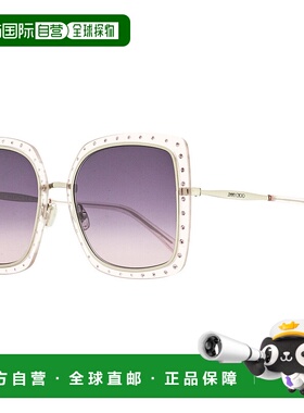 自营 Jimmy Choo 女士方形太阳镜 Dany/S KTSF7 Palladium/Lilac