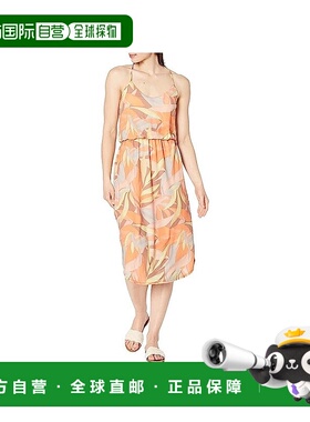 自营 prAna Ayla连衣裙女式橙色冬至热带经典无袖ASM207-橙色 美