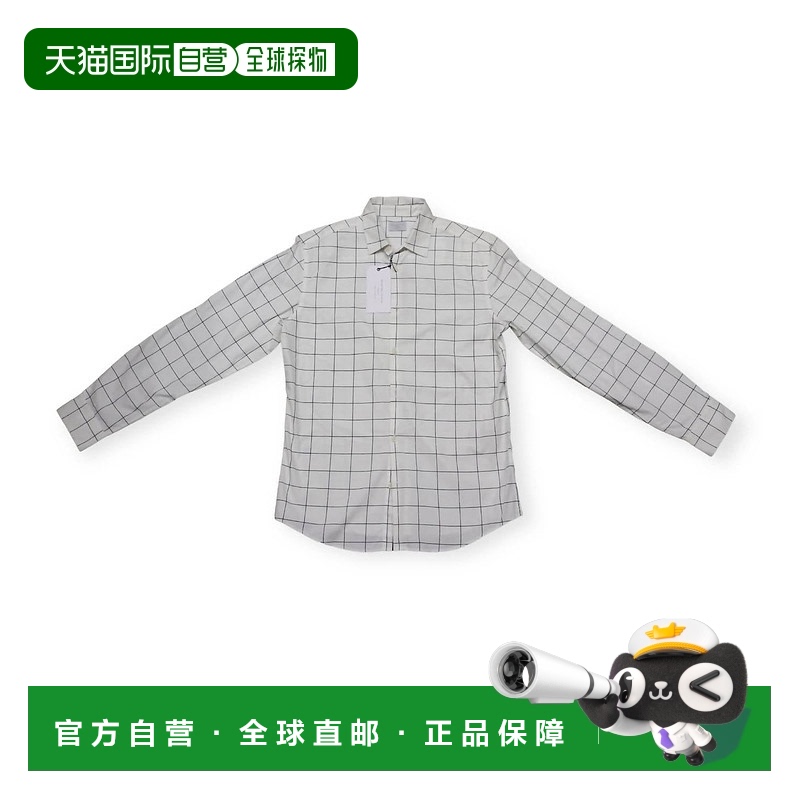 自营 selected男式 Wogrid 格纹白色长袖衬衫 - 格纹白 美国奥莱