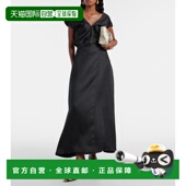 香港直邮潮奢 真丝长款 KHAITE 1h可退 女士 Mila 半身裙 black黑