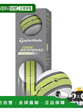 日本直邮TaylorMade 巡回条纹黄色高尔夫球 25 TR Stripe YLW 3b