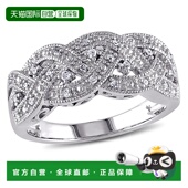max1 自营 纯银编织钻石戒指 925 mimi 白色 美国奥
