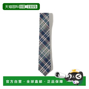 1h可退 日本直邮BROCKLEHURST 男装 全棉马德拉斯格纹领带 轻快V