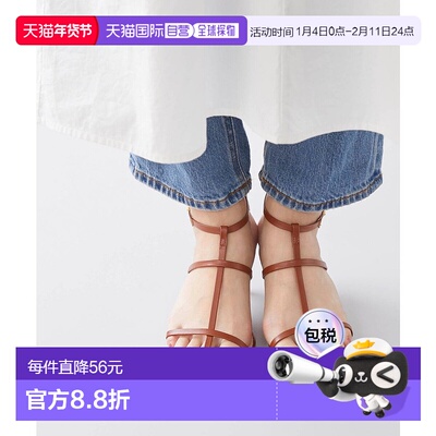 日本直邮Menue 方形包头搭扣凉鞋 [ME8623BW02390] 黑色单鞋