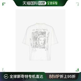 朗雯 香港直邮潮奢 恤 Lanvin 品牌印花平纹针织棉短袖 男士