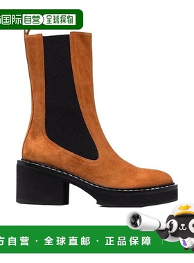 香港直邮Khaite Calgary 绒面皮短靴子 F1015726L726厚底鞋女靴