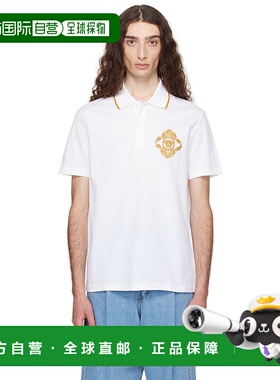 1h可退 香港直邮潮奢 versace 范思哲 男士 白色 Embroidered Arc