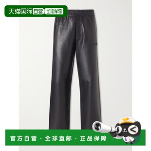 AMIRI 男士 Logo-Appliqued 皮革直筒休闲裤裤子 AMBMPA1014