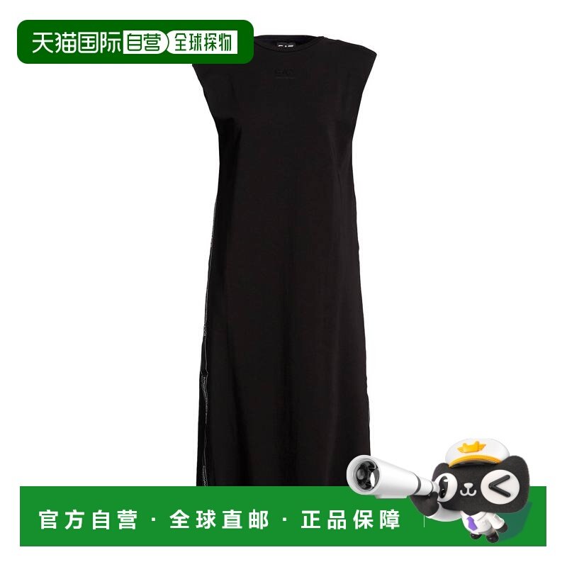 1h可退 香港直邮Ea7 女士 中长连衣裙 black黑色 舒适时尚,女装/女士精品,连衣裙,淘宝优惠券,粉丝福利购,淘宝优惠卷