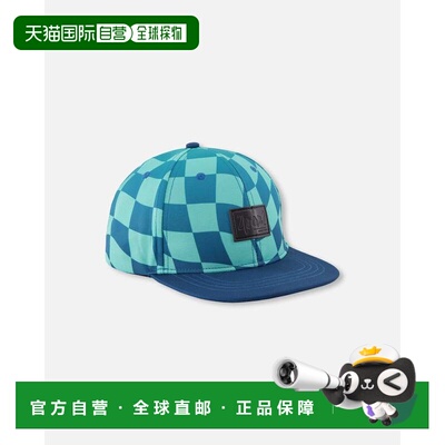 自营deux par deuxFlat Brim Cap Teal Printed Checkerboard - t