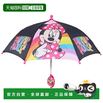 自营Disney Minnie Mouse Rainbow Kids Umbrella - black 美国奥