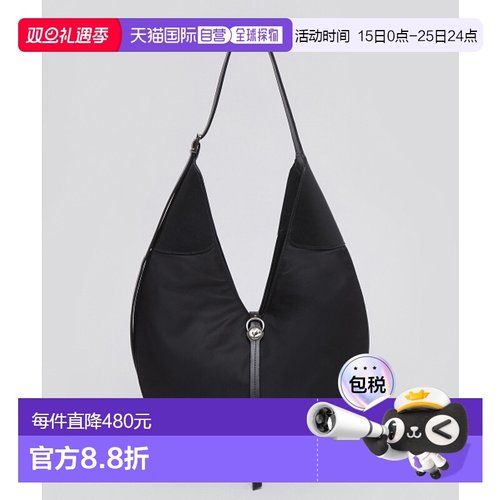 韩国直邮ARCHIVEPKE 女士通用款女包Luv hole Hobo Bag(Nylon blac