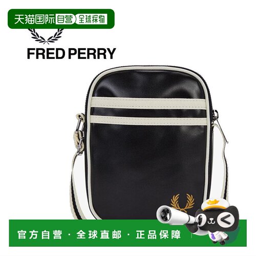 日本直邮FRED PERRY 经典小号单肩包黑色/米白色L1179 D57