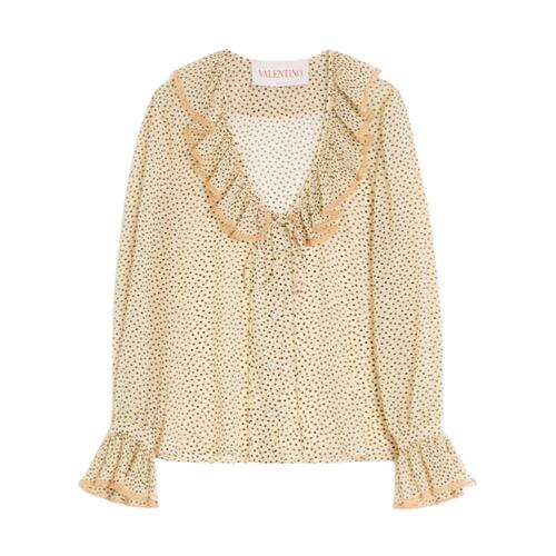 VALENTINO 女士衬衫 BAB7H19B7R8E SS2025 米白色