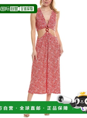 自营 Ramy Brook Beck 中长连衣裙 - 红色 美国奥莱直发
