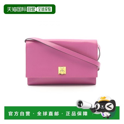 日本直邮中古Celine赛琳女包B级9新Shoulder bag肩包牛皮斜挎包粉