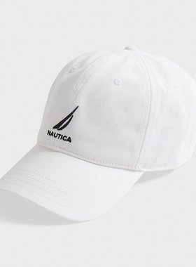 【美国奥莱】直发 Nautica/诺帝卡 男式 J-Class 刺绣帽 白色