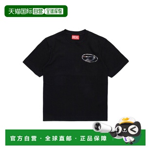 香港直邮DIESEL 黑色 男童T恤 AW2024 短 J019990CATMK900 1h可退