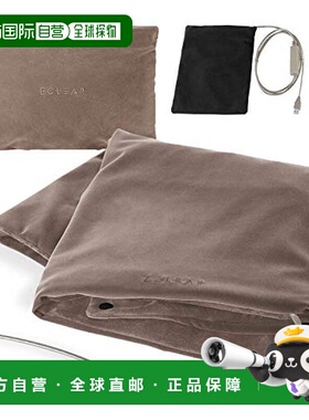 【日本直邮】宜丽客USB电热毛毯大42°C手机电池可使用可水洗灰色