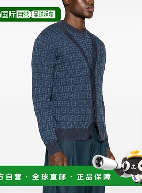 香港直邮FENDI 男士针织毛衣 FZC433AO5JF0GCT AW2024 蓝色 MAGLI