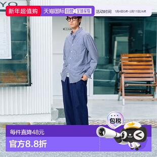 日潮跑腿UNIQLO优衣库 宽版格纹纽扣衬衫 66 BLUE 男女兼用 XXL 4