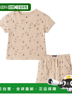 自营Andy & Evan Washed Sailboat Henley & Matching Short Set