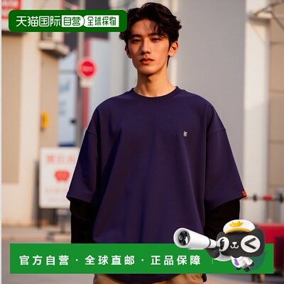 1h可退 日本直邮UNIVERSAL OVERALL 男士特别定制款假两件长袖T恤