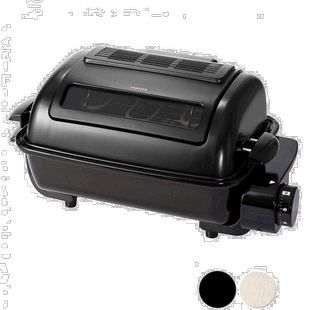 【日本直邮】YAMAZEN山善宽格栅鱼焙烧炉磨砂黑NFR-1100兆字节