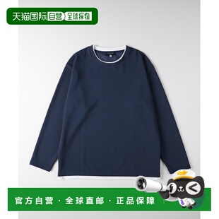 T恤 1h可退 微光泽假两件长袖 NUMBER男装 半拉链设计 日本直邮BACK