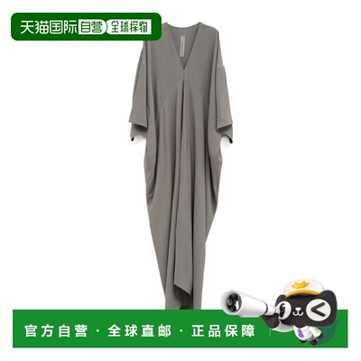 香港直邮RICK OWENS 女士连衣裙 RP01F650735 SS2026 灰色 V领连