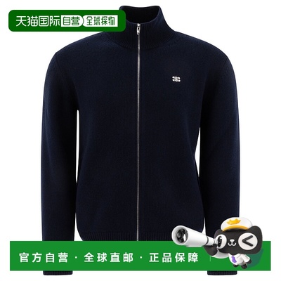 香港直邮CELINE 男士针织衫 RV0IW048T07MR SS2025 深蓝色 羊毛山