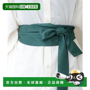 FL8218EW08251 腰饰缎带腰带 绒面革风格 日本直邮florge