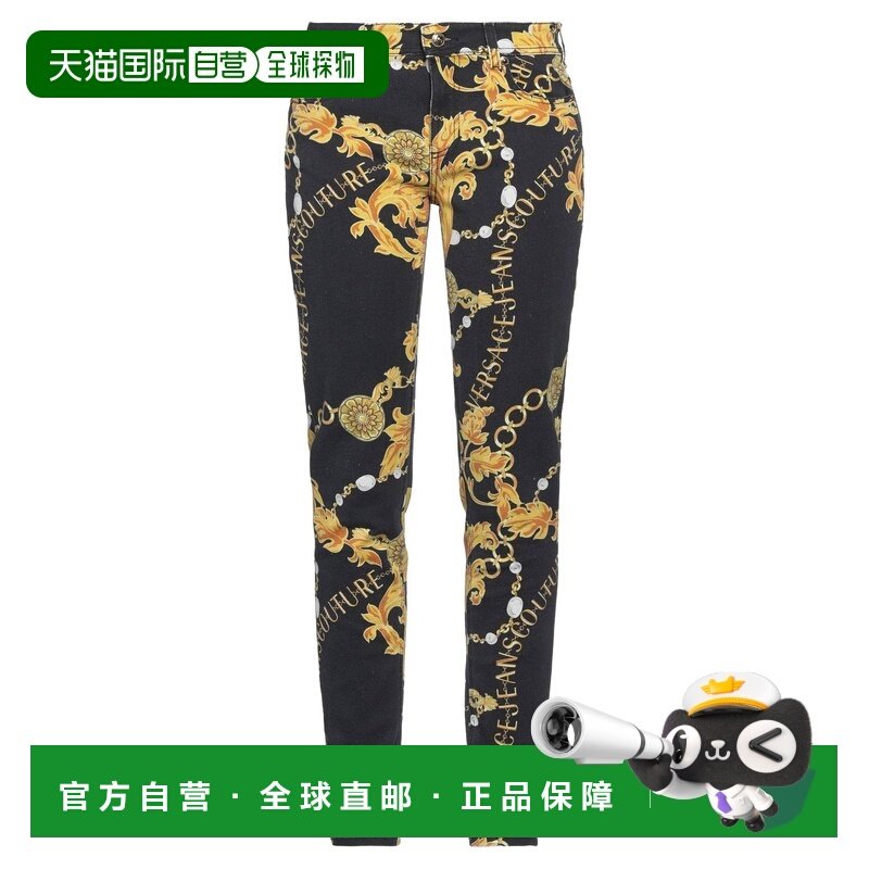 1h可退 香港直邮versace 范思哲 女士 牛仔长裤 black黑色 舒适时,女装/女士精品,牛仔裤,淘宝优惠券,粉丝福利购,淘宝优惠卷