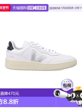 1h可退 香港直邮Veja 男士 V-90 白色银色皮质运动鞋 VD2020910WS