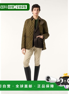 自营欧洲直邮Loro Piana 男士绿色真丝夹克
