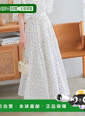 日本直邮KOBE LETTUCE 花柄褶皱半身裙 [M4011]