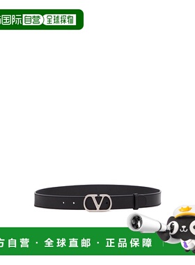 香港直邮VALENTINO 男士腰带 7Y2T0SM3UPC0NO AW2025 黑色 徽标腰