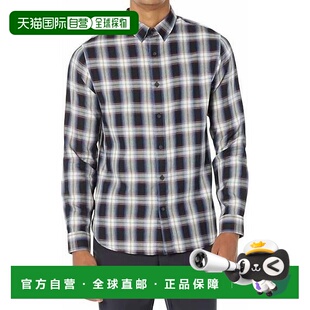 1h可退 【美国直邮】Vince 男士格纹衬衫 Fountain Shadow 经典剪