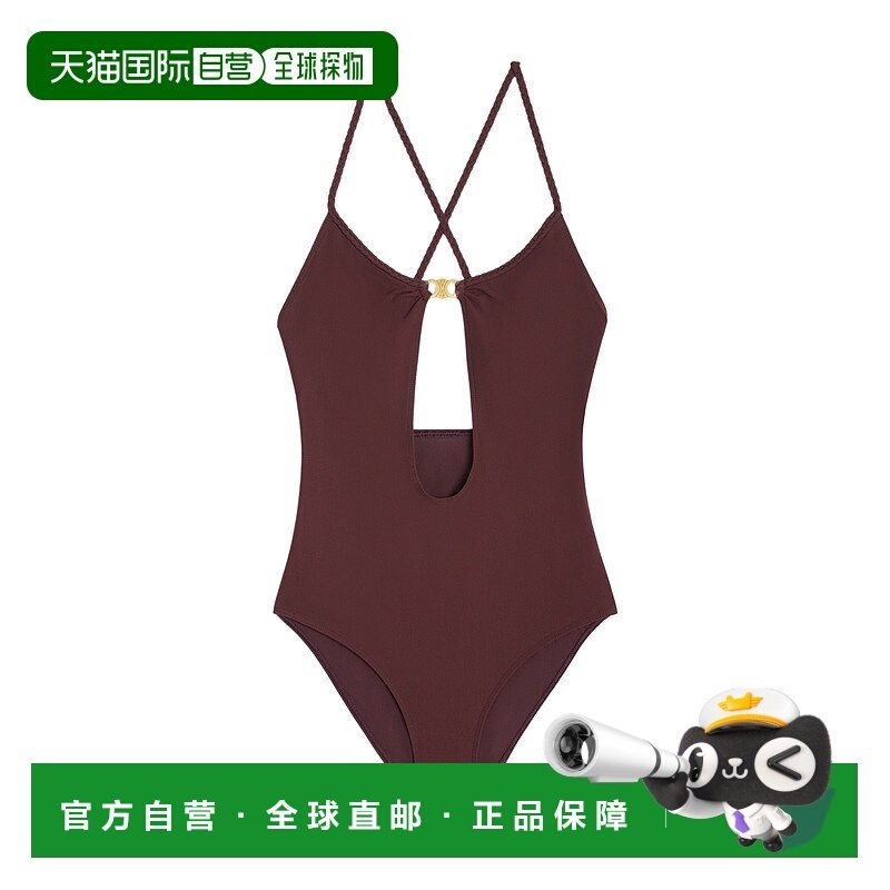 香港直邮CELINE 女士泳装 2Z548152C15PS SS2025 红色 TRIOMPHE哑