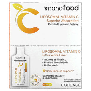 香港直发Codeage维生素C柑橘香草零糖便于携带脂质体维生素C32袋