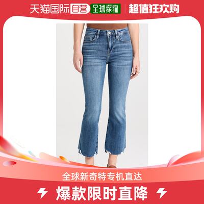 香港直邮潮奢 Frame Denim 女士Le 短款迷你靴形牛仔裤